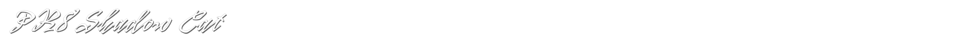 Sample characters PR8 Shadow Cat Font